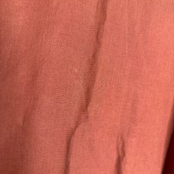 Eileen Fisher Brown Shift Dress Medium Organic Linen Minimalist Relaxed Fit - Picture 4 of 9